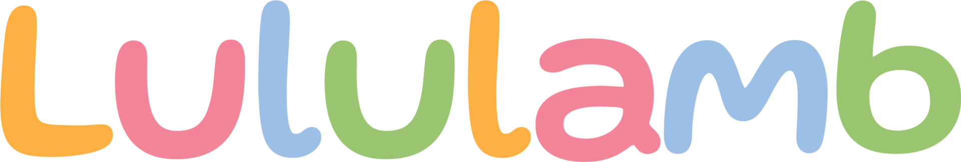colourful lululamb wordmark logo