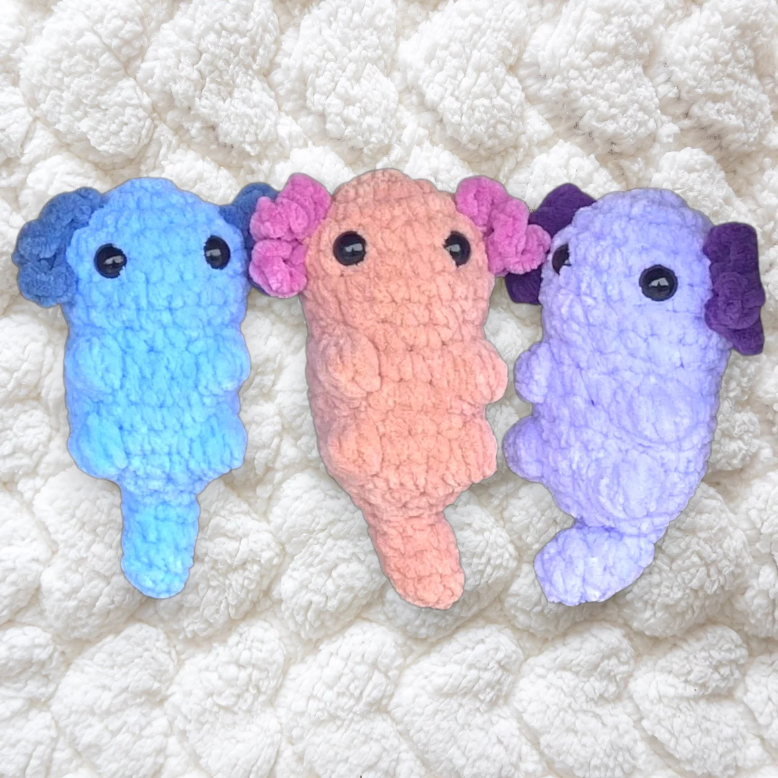 axolotl crocheted plushie